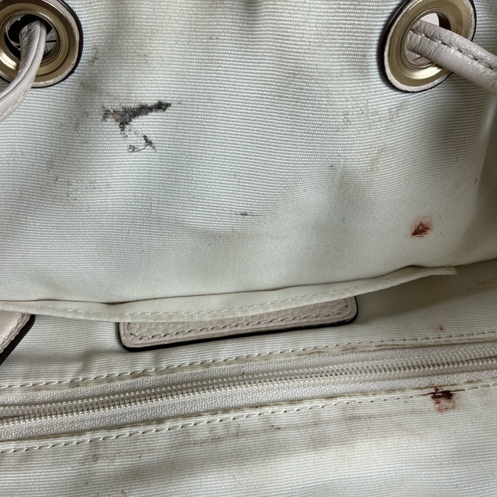 Coach Mini Billie Ivory Cream Gold Leather Backpack‎ Bag - Picture 12 of 12